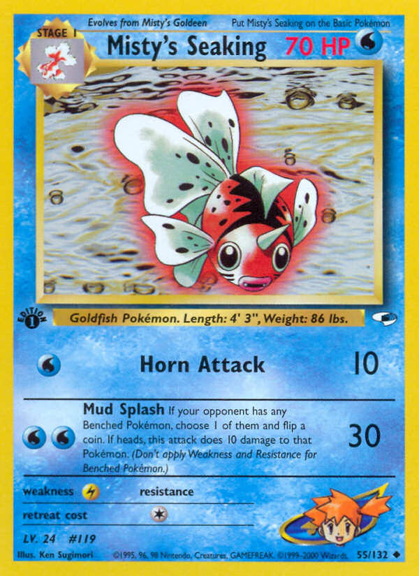 Pokemon | Misty's Seaking (55/132) [Gym Heroes 1st Edition] | The Nerd Mechant