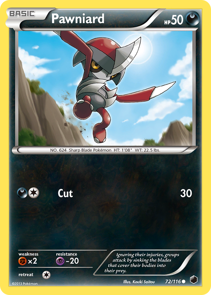 Pokemon | Pawniard (72/116) [Black & White: Plasma Freeze] | The Nerd Merchant