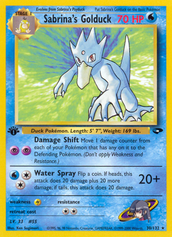 Pokemon | Sabrina's Golduck (30/132) [Gym Challenge 1st Edition] | The Nerd Merchant