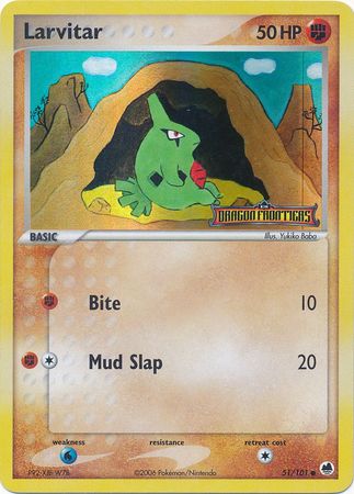 Pokemon | Larvitar (51/101) (Stamped) [EX: Dragon Frontiers] | The Nerd Merchant