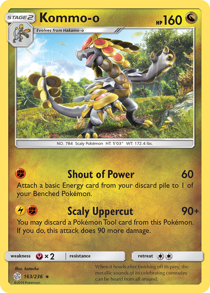 Pokemon| Kommo-o (163/236) [Sun & Moon: Cosmic Eclipse] | The Nerd Merchant