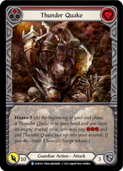 Flesh and Blood TCG | Thunder Quake (Red) [EVR024] (Everfest)  1st Edition Extended Art Rainbow Foil | The Nerd Merchant