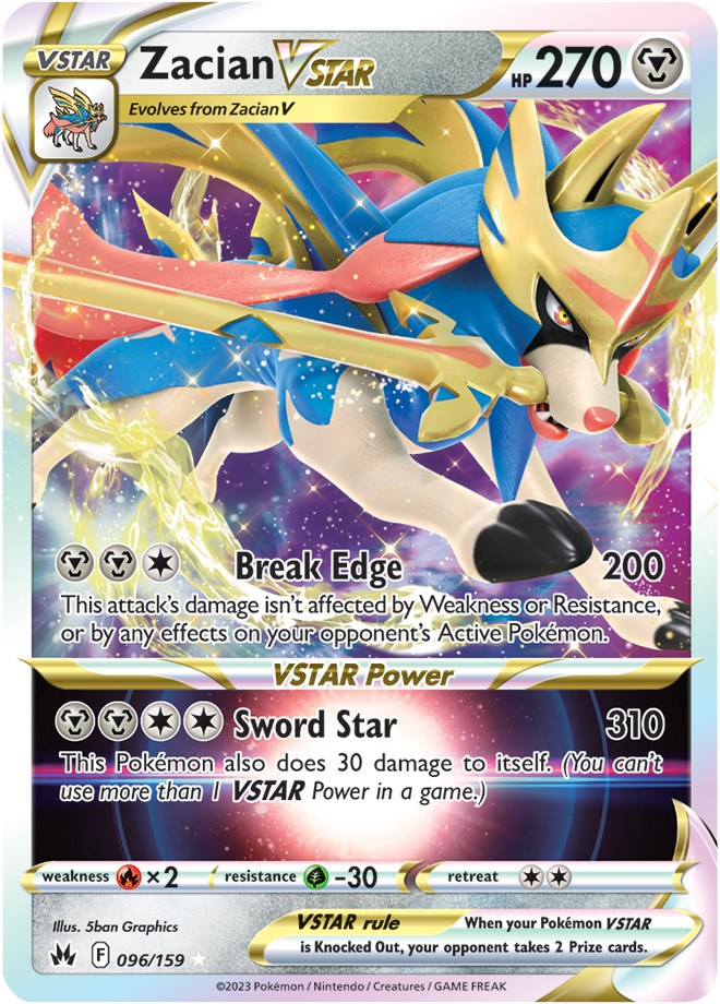 Pokemon | Zacian VSTAR (096/159) [Sword & Shield: Crown Zenith] | The Nerd Merchant