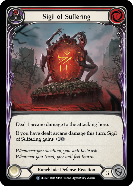 Flesh and Blood TCG | Sigil of Suffering (Red) [U-ELE227] (Tales of Aria Unlimited)  Unlimited Normal | The Nerd Merchant