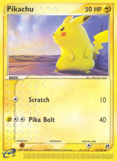 Pokemon | Pikachu (72/100) [EX: Sandstorm] | The Nerd Merchant