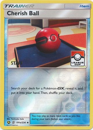 Pokemon | Cherish Ball (191a/236) (League Promo Staff) [Sun & Moon: Unified Minds] | The Nerd Merchant