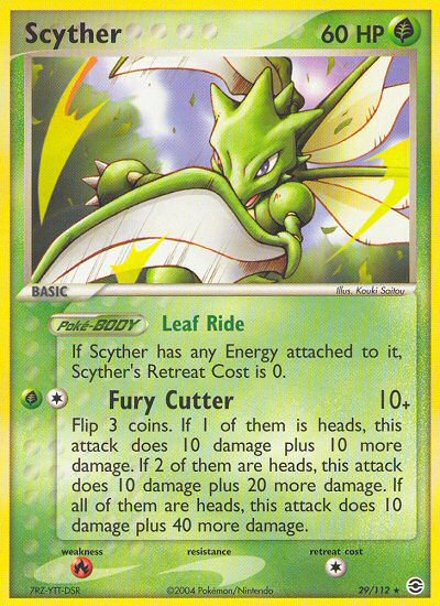 Pokemon | Scyther (29/112) [EX: FireRed & LeafGreen] | The Nerd Merchant