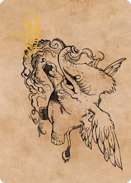 Magic | Lulu, Loyal Hollyphant Art Card (46) (Gold-Stamped Signature) [Commander Legends: Battle for Baldur's Gate Art Series] | The Nerd Merchant