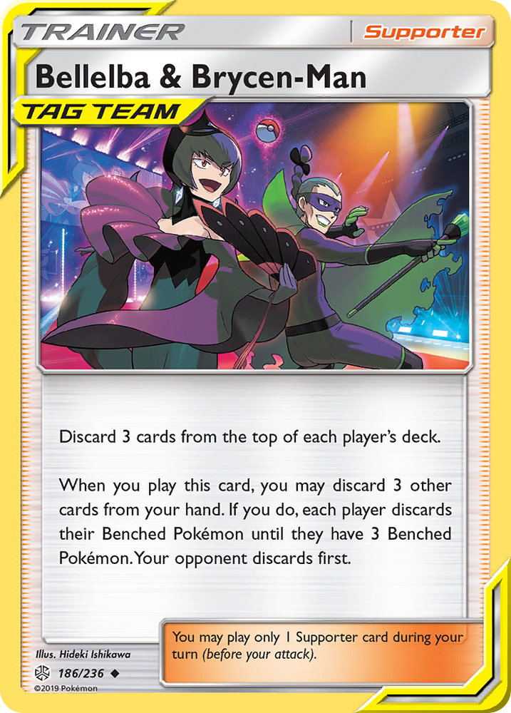Pokemon| Bellelba & Brycen-Man (186/236) [Sun & Moon: Cosmic Eclipse] | The Nerd Merchant