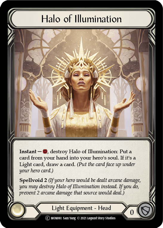 Flesh and Blood TCG | Halo of Illumination [U-MON061-RF] (Monarch Unlimited)  Unlimited Rainbow Foil | The Nerd Merchant