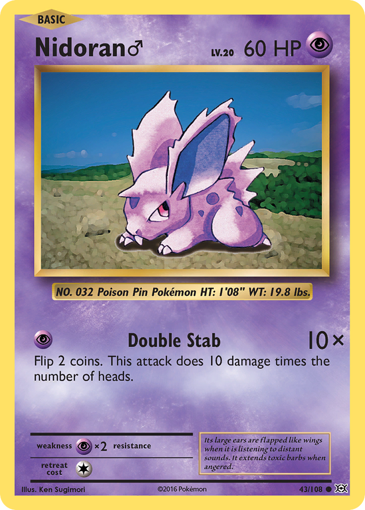 Pokemon | Nidoran (43/108) (Male) [XY: Evolutions] | The Nerd Merchant