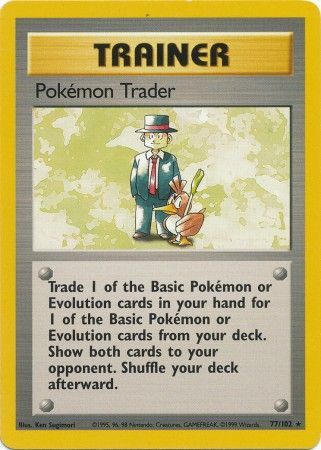 Pokemon | Pokemon Trader (77/102) [Base Set Unlimited] | The Nerd Merchant