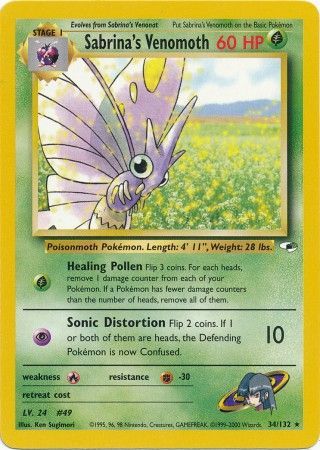 Pokemon | Sabrina's Venomoth (34/132) [Gym Heroes Unlimited] | The Nerd Merchant