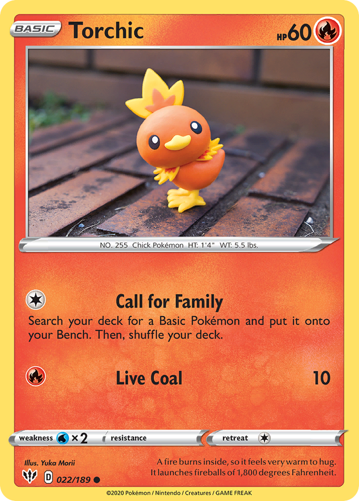 Pokemon | Torchic (022/189) [Sword & Shield: Darkness Ablaze] | The Nerd Merchant