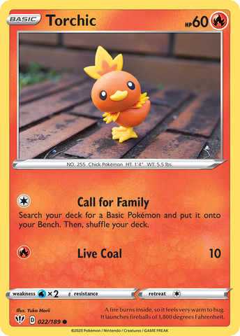 Pokemon | Torchic (022/189) [Sword & Shield: Darkness Ablaze] | The Nerd Merchant
