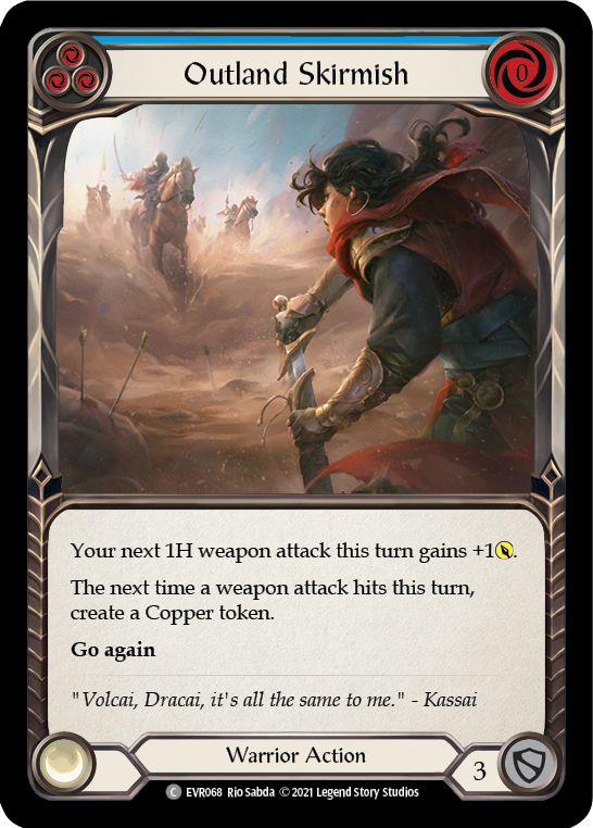 Flesh and Blood TCG | Outland Skirmish (Blue) [EVR068] (Everfest)  1st Edition Normal | The Nerd Merchant
