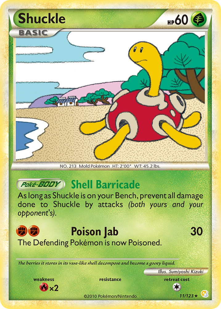 Pokemon | Shuckle (11/123) [HeartGold & SoulSilver: Base Set] | The Nerd Merchant