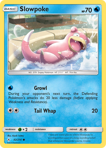 Pokemon | Slowpoke (42/214) [Sun & Moon: Unbroken Bonds] | The Nerd Merchant