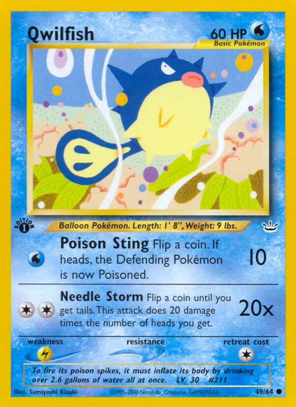Pokemon | Qwilfish (49/64) [Neo Revelation 1st Edition] | The Nerd Merchant