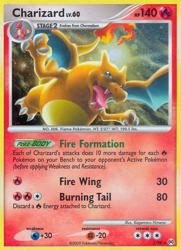 Pokemon | Charizard (1/99) (Cracked Ice Holo) [Platinum: Arceus] | The Nerd Merchant