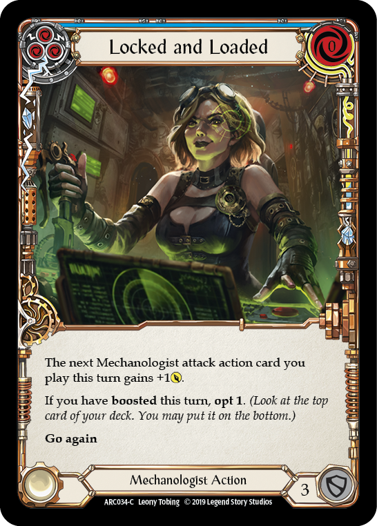 Flesh and Blood TCG | Locked and Loaded (Blue) [ARC034-C] (Arcane Rising)  1st Edition Normal | The Nerd Merchant