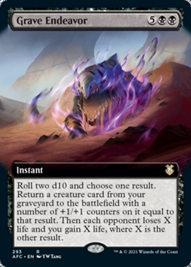 Magic | Grave Endeavor (Extended Art) [Dungeons & Dragons: Adventures in the Forgotten Realms Commander] | The Nerd Merchant