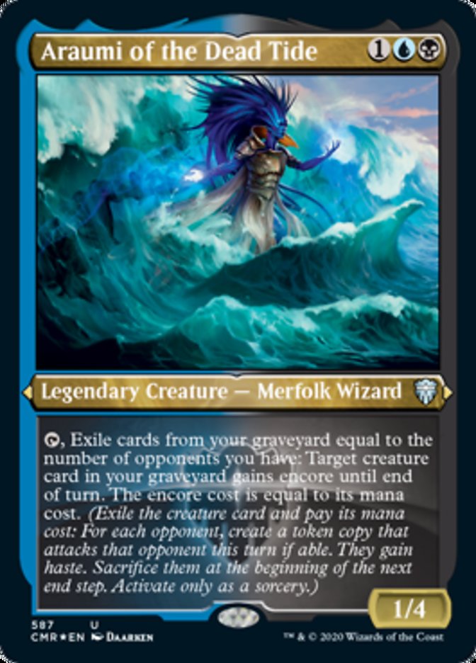 Magic | Araumi of the Dead Tide (Etched) [Commander Legends] | The Nerd Merchant