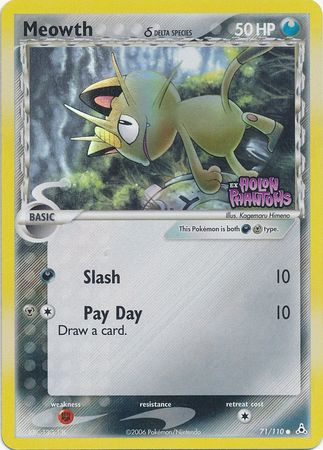 Pokemon | Meowth (71/110) (Delta Species) (Stamped) [EX: Holon Phantoms] | The Nerd Merchant