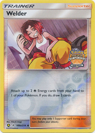 Pokemon | Welder (189a/214) (Regional Championship Promo) [Sun & Moon: Unbroken Bonds] | The Nerd Merchant