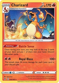 Pokemon | Charizard (025/185) (Cracked Ice Holo) (Theme Deck Exclusive) [Sword & Shield: Vivid Voltage] | The Nerd Merchant