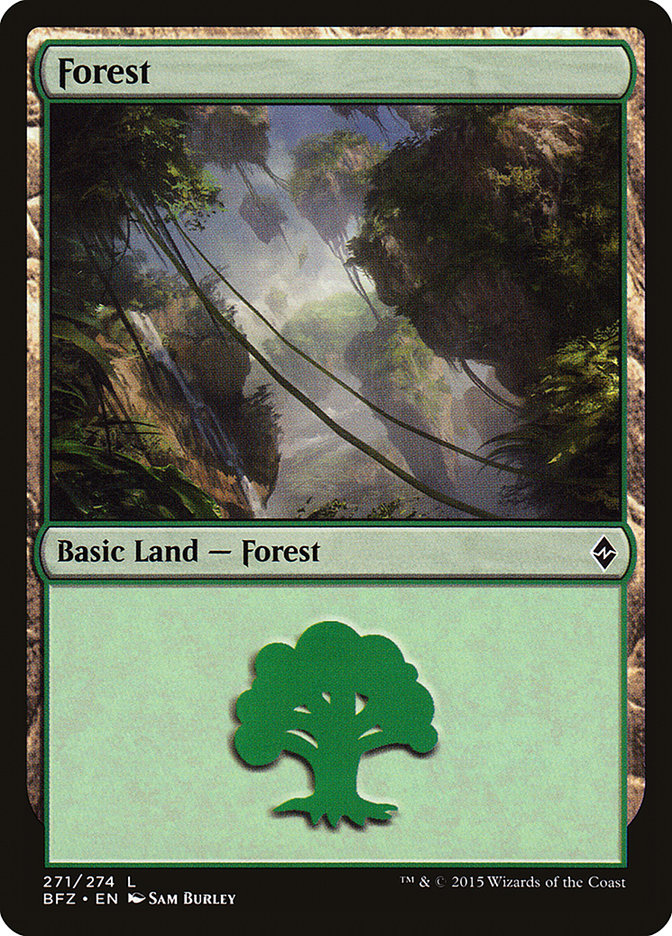 Magic | Forest (271) [Battle for Zendikar] | The Nerd Merchant