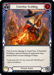 Flesh and Blood TCG | Emeritus Scolding (Red) [EVR125] (Everfest)  1st Edition Rainbow Foil | The Nerd Merchant