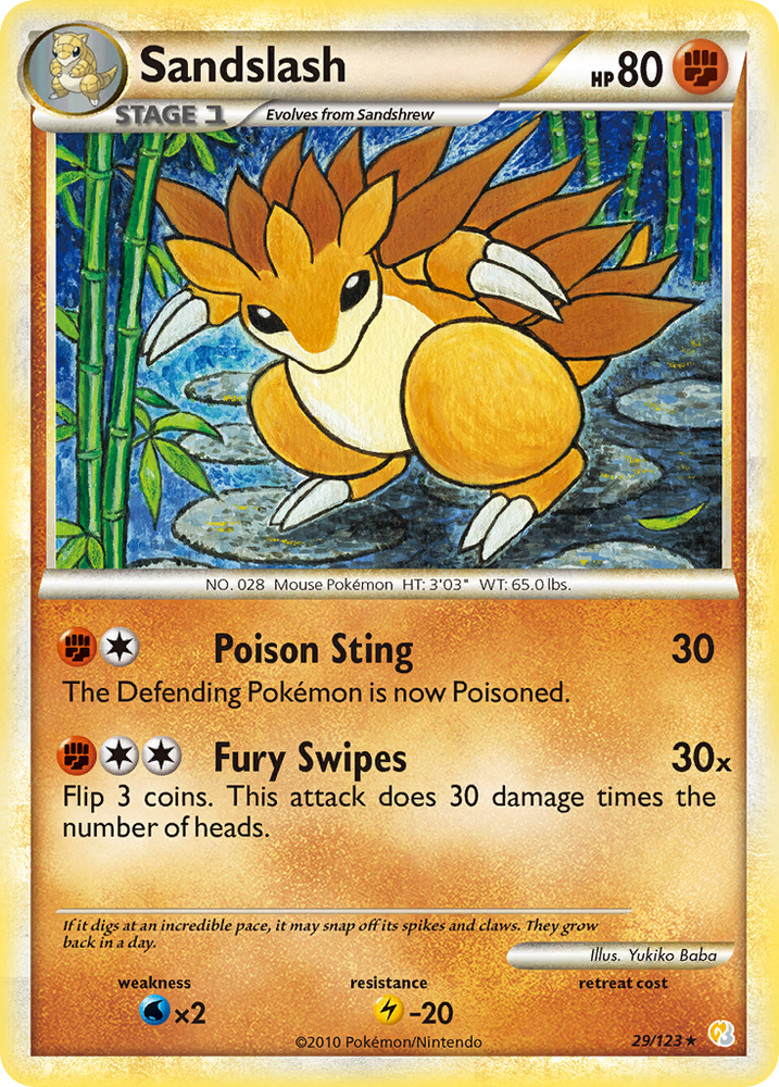 Pokemon | Sandslash (29/123) [HeartGold & SoulSilver: Base Set] | The Nerd Merchant