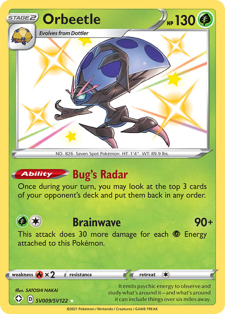 Pokemon | Orbeetle (SV009/SV122) [Sword & Shield: Shining Fates] | The Nerd Merchant