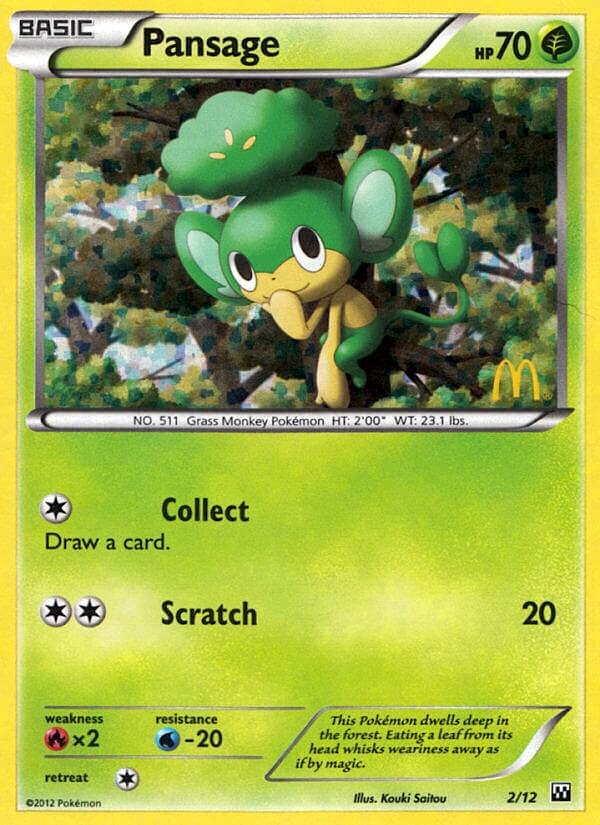 Pokemon | Pansage (2/12) [McDonald's Promos: 2012 Collection] | The Nerd Merchant