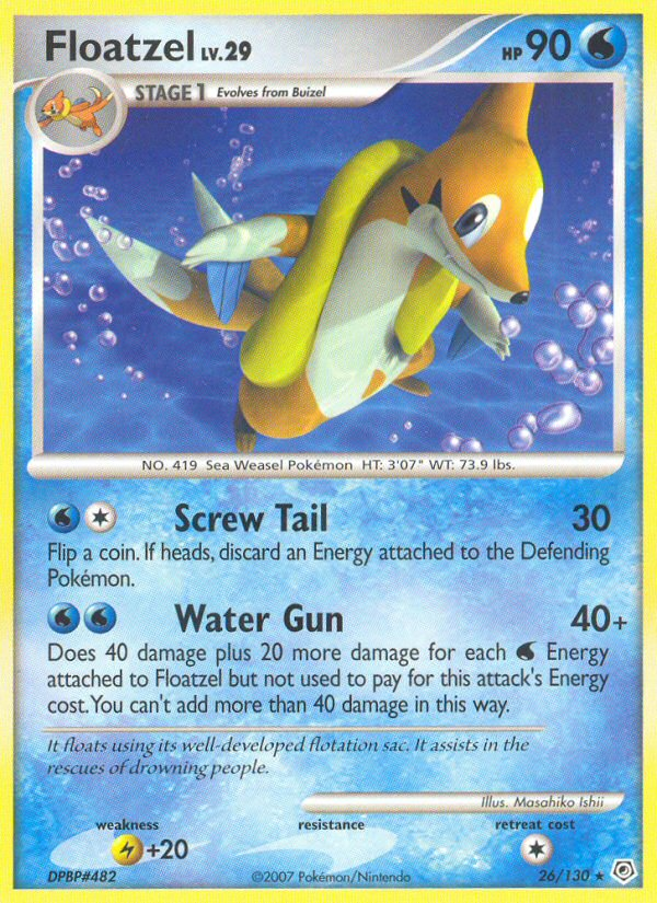 Pokemon | Floatzel (26/130) [Diamond & Pearl: Base Set] | The Nerd Merchant