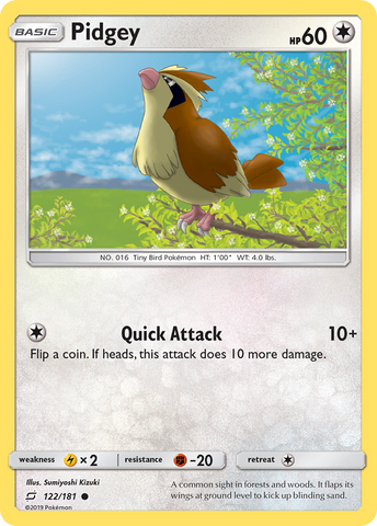 Pokemon | Pidgey (122/181) [Sun & Moon: Team Up] | The Nerd Merchant