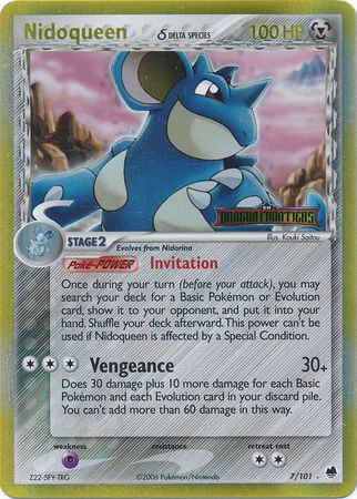 Pokemon | Nidoqueen (7/101) (Delta Species) (Stamped) [EX: Dragon Frontiers] | The Nerd Merchant