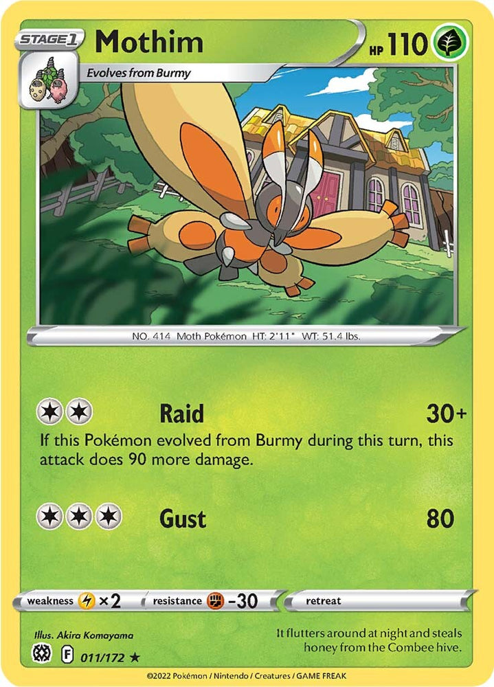 Pokemon | Mothim (011/172) [Sword & Shield: Brilliant Stars] | The Nerd Merchant