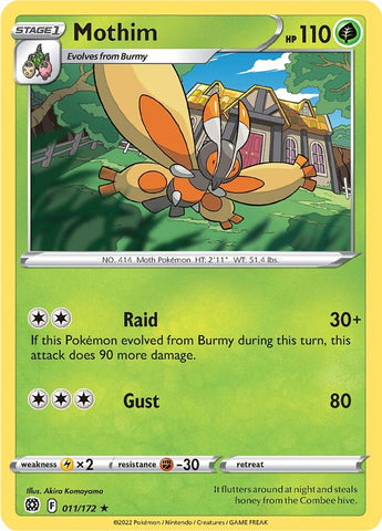 Pokemon | Mothim (011/172) [Sword & Shield: Brilliant Stars] | The Nerd Merchant
