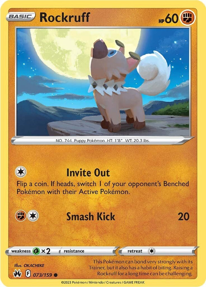 Pokemon | Rockruff (073/159) [Sword & Shield: Crown Zenith] | The Nerd Merchant