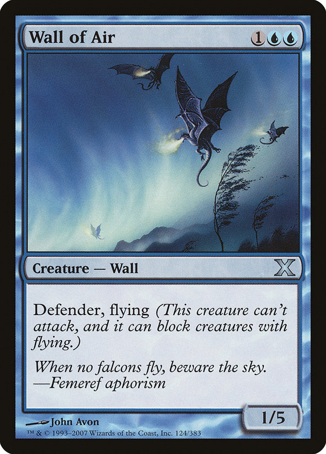 Magic | Wall of Air [Tenth Edition] | The Nerd Merchant