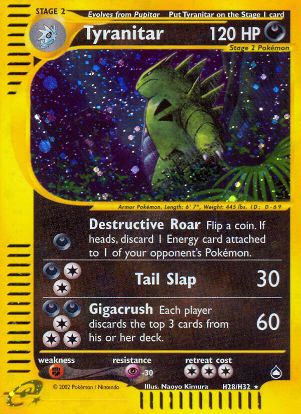 Pokemon | Tyranitar (H28/H32) [Aquapolis] | The Nerd Merchant