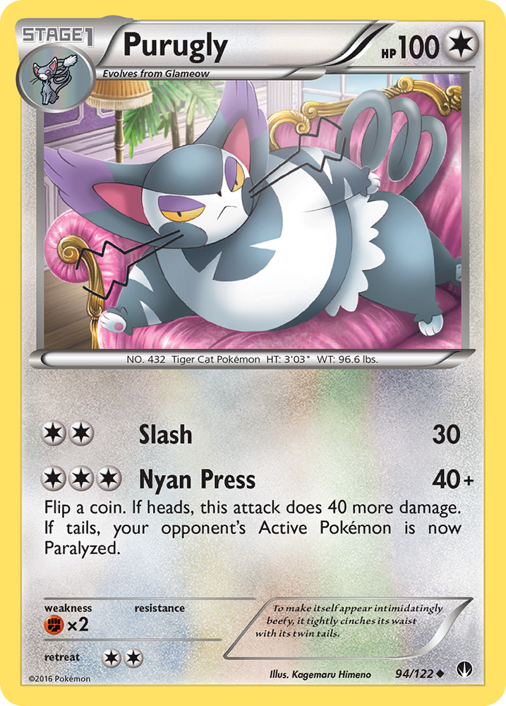 Pokemon | Purugly (94/122) [XY: BREAKpoint] | The Nerd Merchant