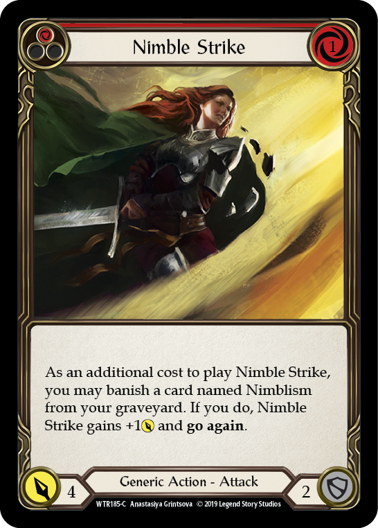 Flesh and Blood TCG | Nimble Strike (Red) [WTR185-C] (Welcome to Rathe)  Alpha Print Normal | The Nerd Merchant