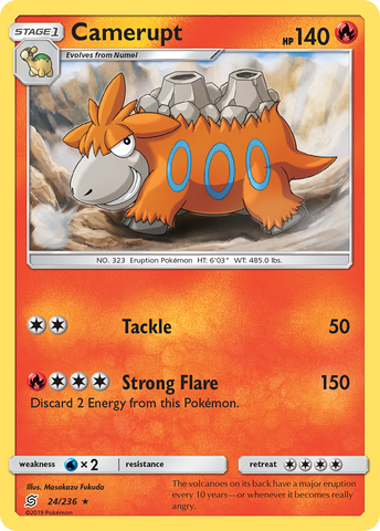 Pokemon | Camerupt (24/236) [Sun & Moon: Unified Minds] | The Nerd Merchant