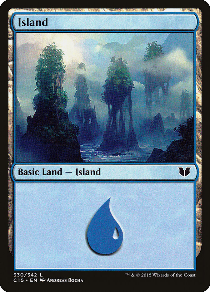 Magic | Island (330) [Commander 2015] | The Nerd Merchant
