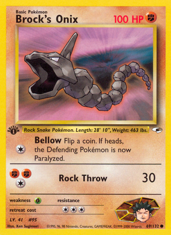 Pokemon | Brock's Onix (69/132) [Gym Heroes 1st Edition] | The Nerd Mechant