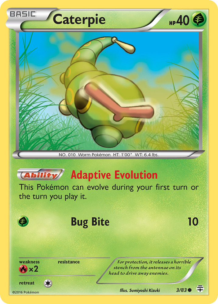 Pokemon | Caterpie (3/83) [XY: Generations] | The Nerd Merchant