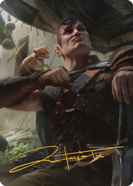 Magic | Minsc & Boo, Timeless Heroes Art Card (38) (Gold-Stamped Signature) [Commander Legends: Battle for Baldur's Gate Art Series] | The Nerd Merchant